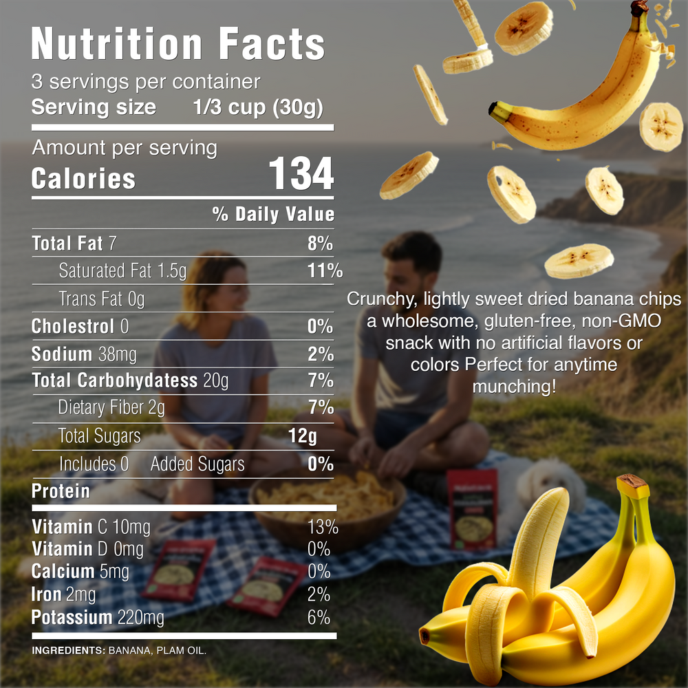 Baked Banana Chips 2.8oz